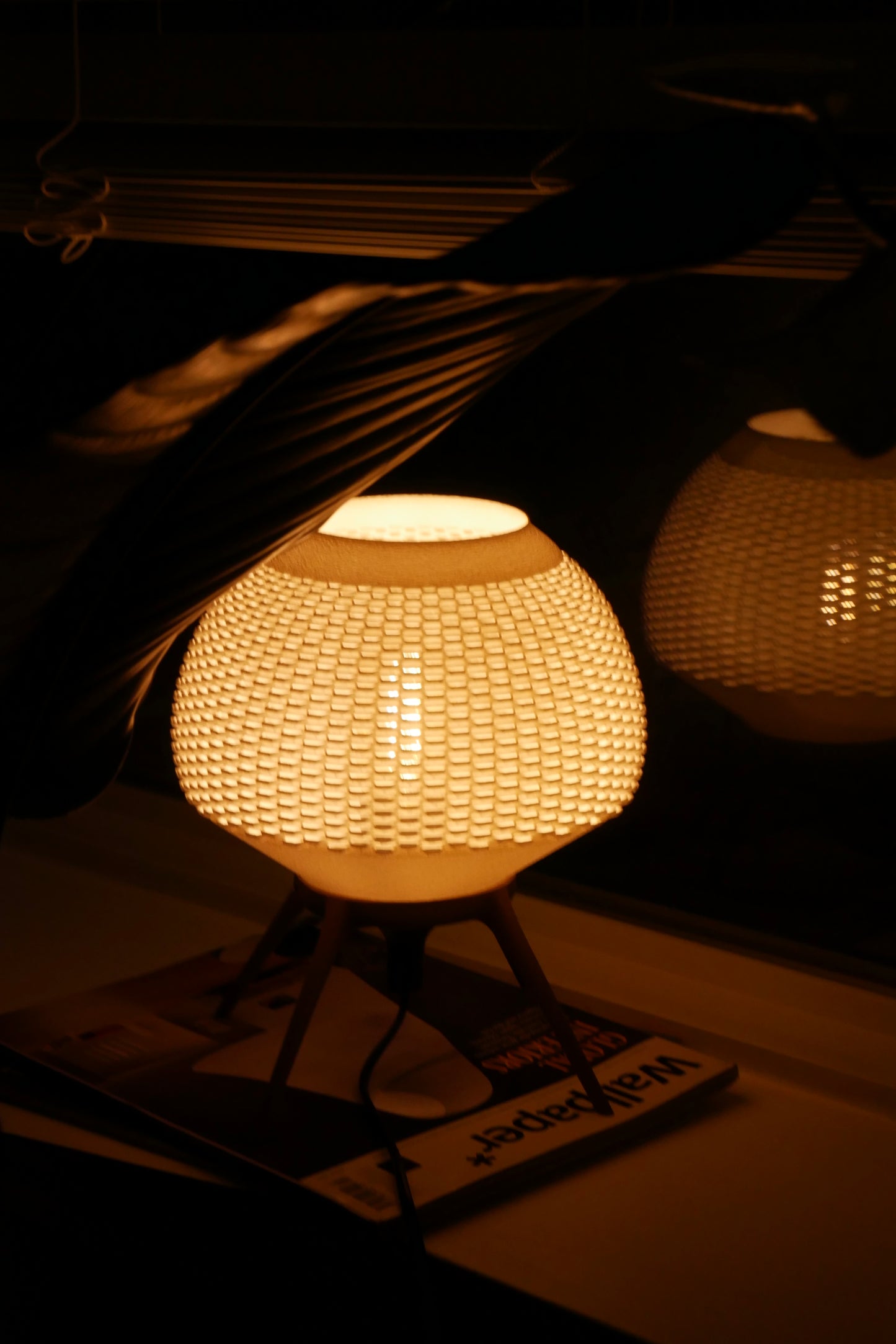 Ambient Table Lamp | Woven Shell Design | OMRA