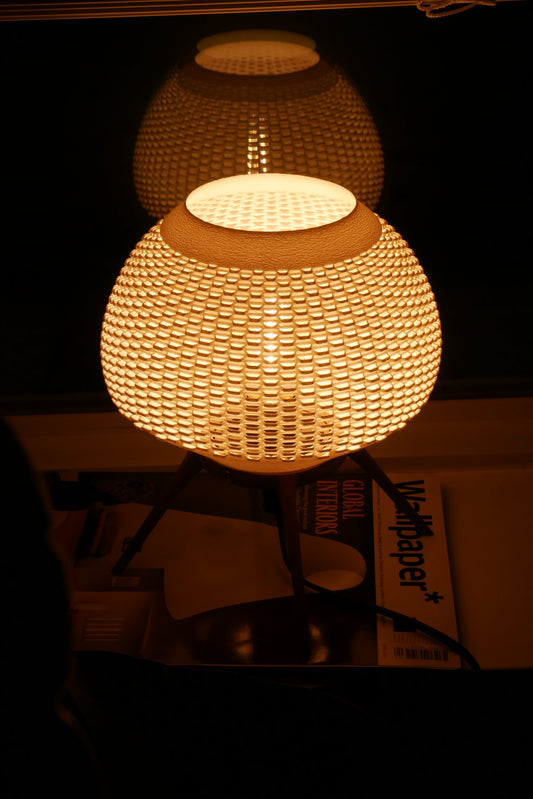 Ambient Table Lamp | Woven Shell Design | OMRA