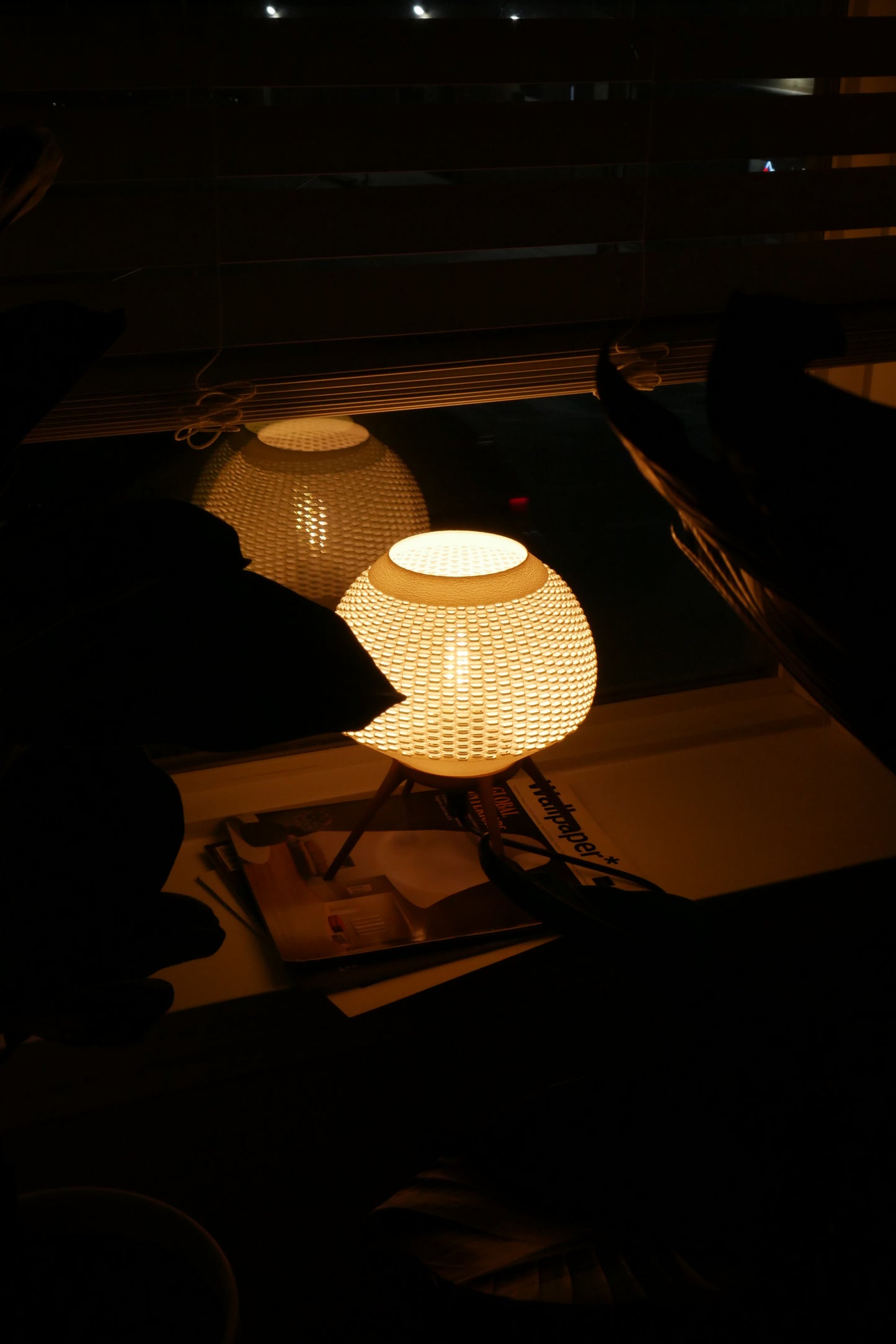 Ambient Table Lamp | Woven Shell Design | OMRA
