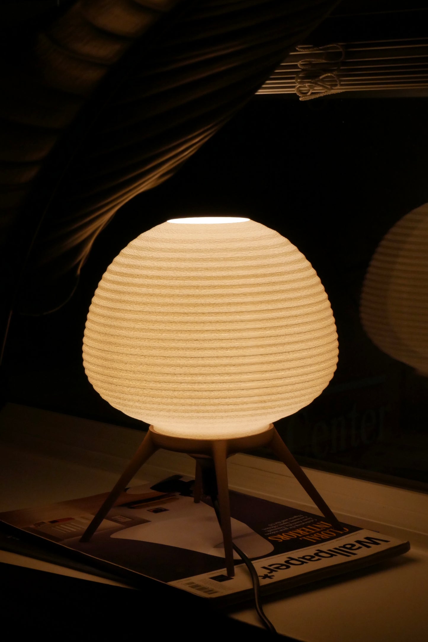 Ambient Table Lamp | Corrugated Shell Design | OMRA.2
