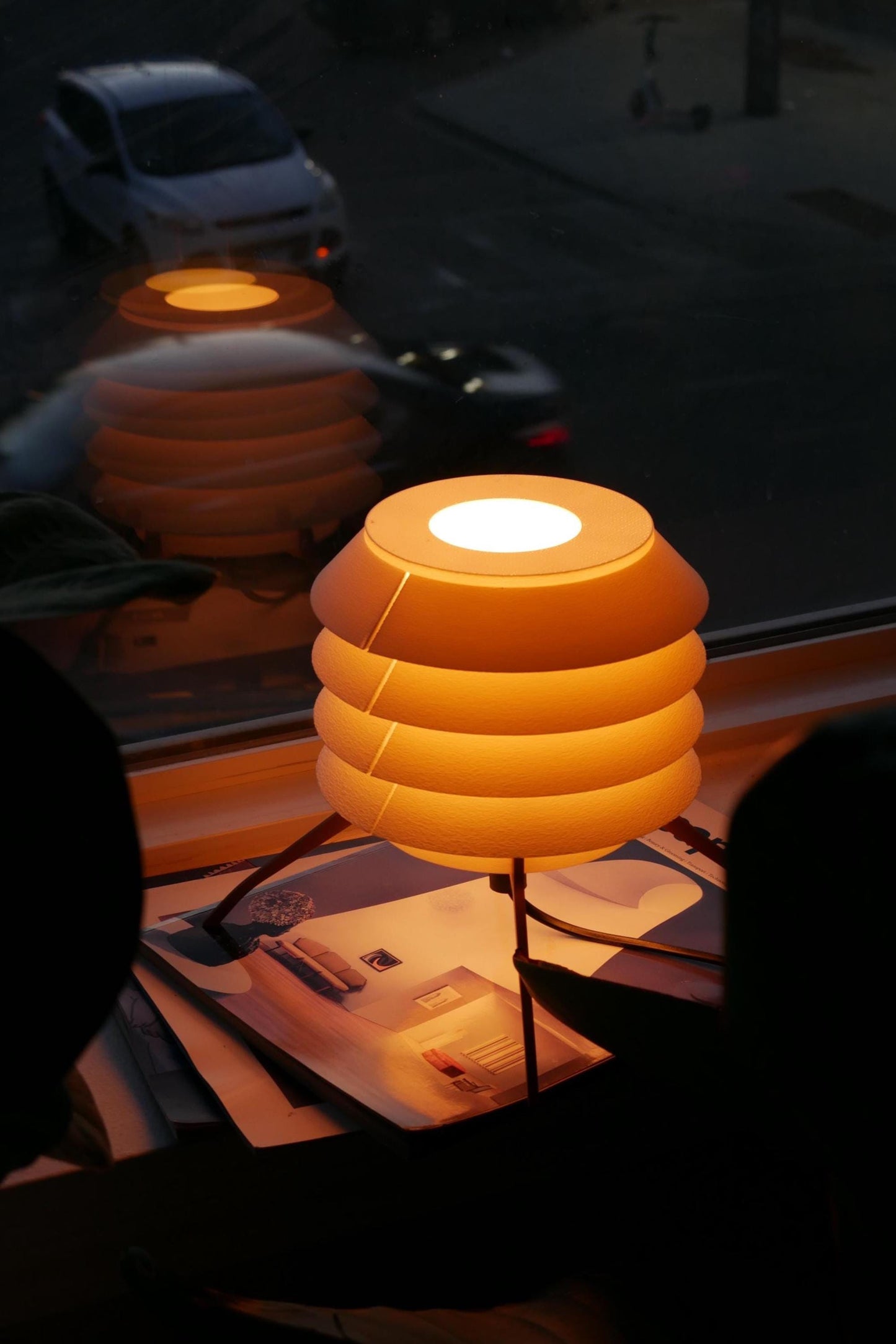 Small Ambient Ring Lamp • Modern Cylinder Light • Warm Decor • Minimalist Table Lamp [ARLO Mini]