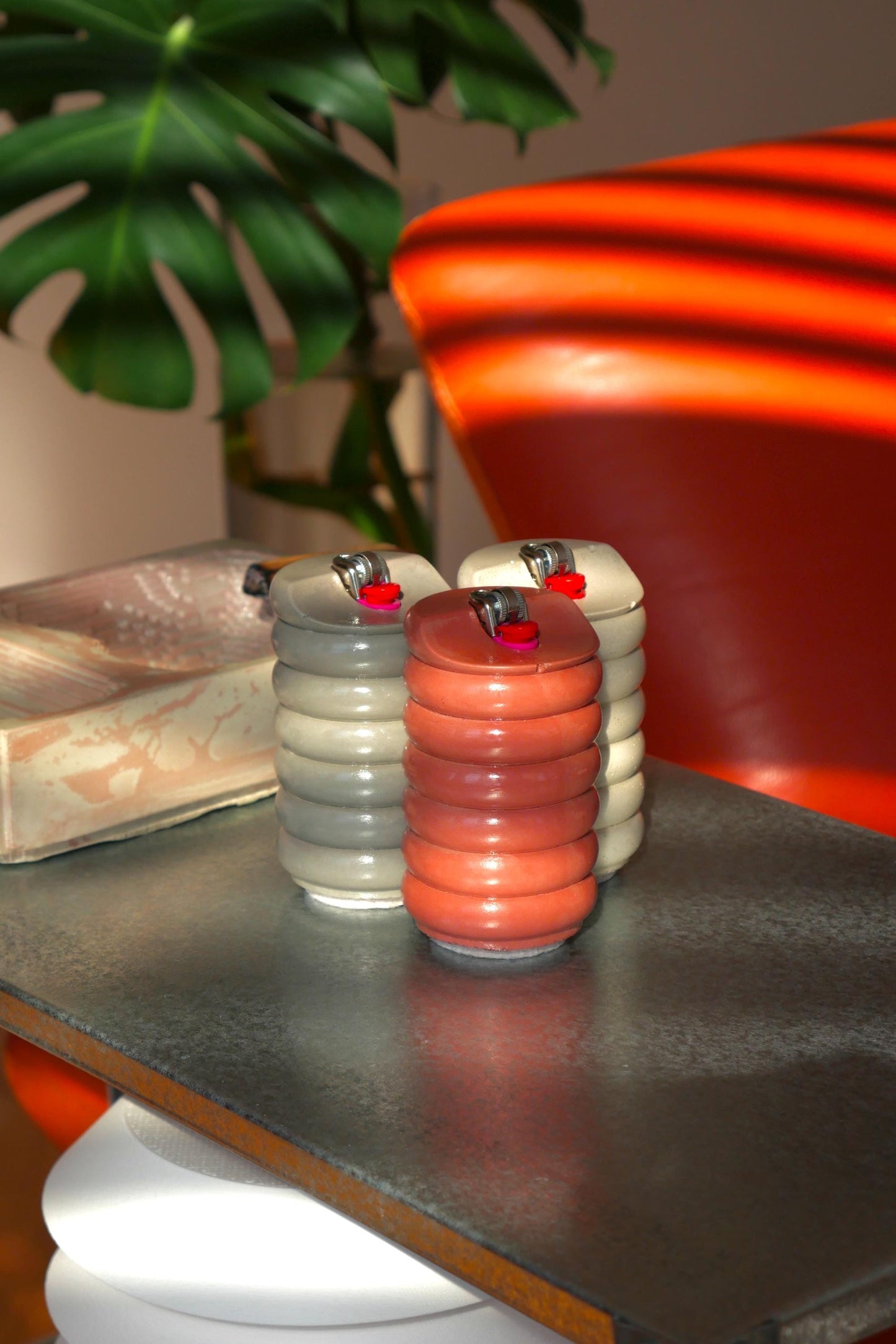 Sculptural Concrete Lighter Case - Handmade Modern Concrete Home Decor