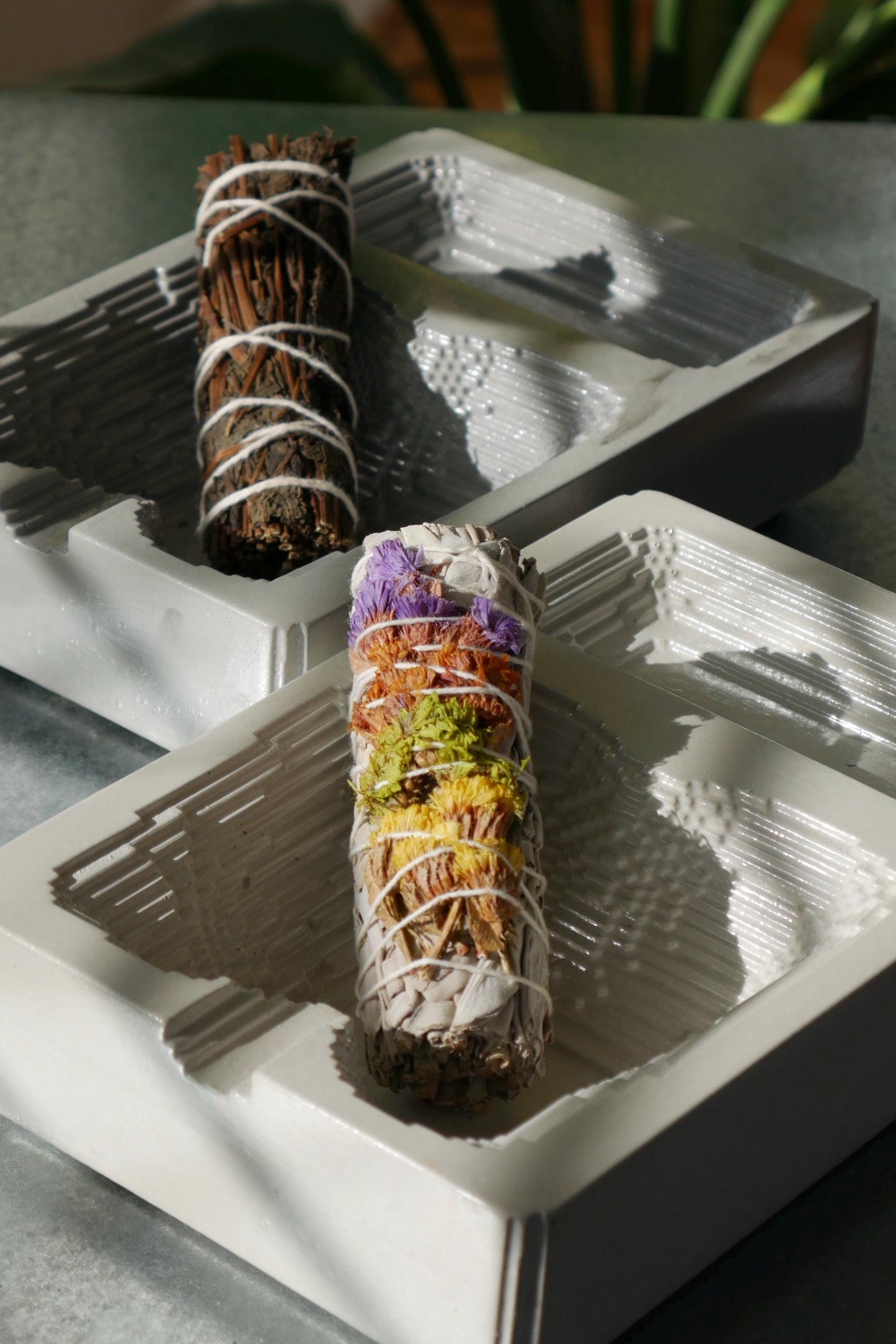 Concrete Burning Tray / Ashtray: Handcrafted Minimalist Concrete Design
