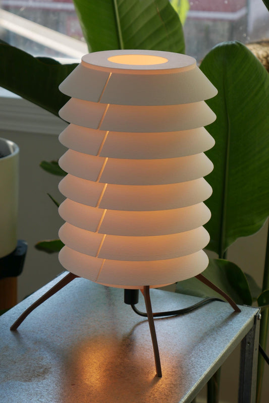 Modern Ambient Cylinder Lamp • Sculptural Rings • Warm Lighting • Minimalist Table Lamp [ARLO]