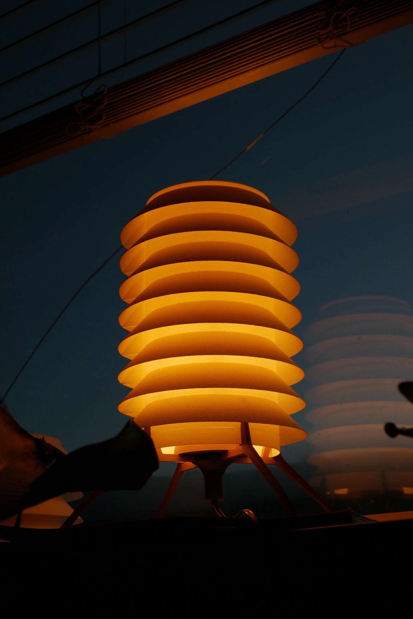 Modern Ambient Cylinder Lamp • Sculptural Rings • Warm Lighting • Minimalist Table Lamp [ARLO]