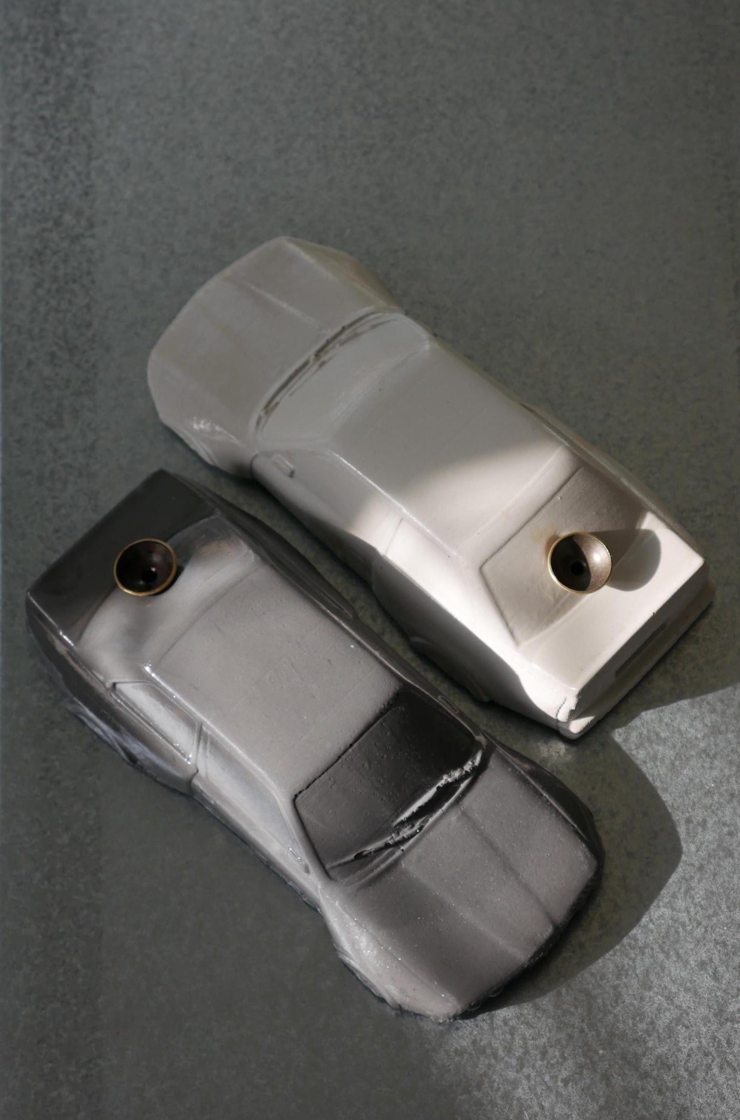 German-Style Concrete Car Incense Holder: Handmade Widebody Sculpture with Smoke Effect