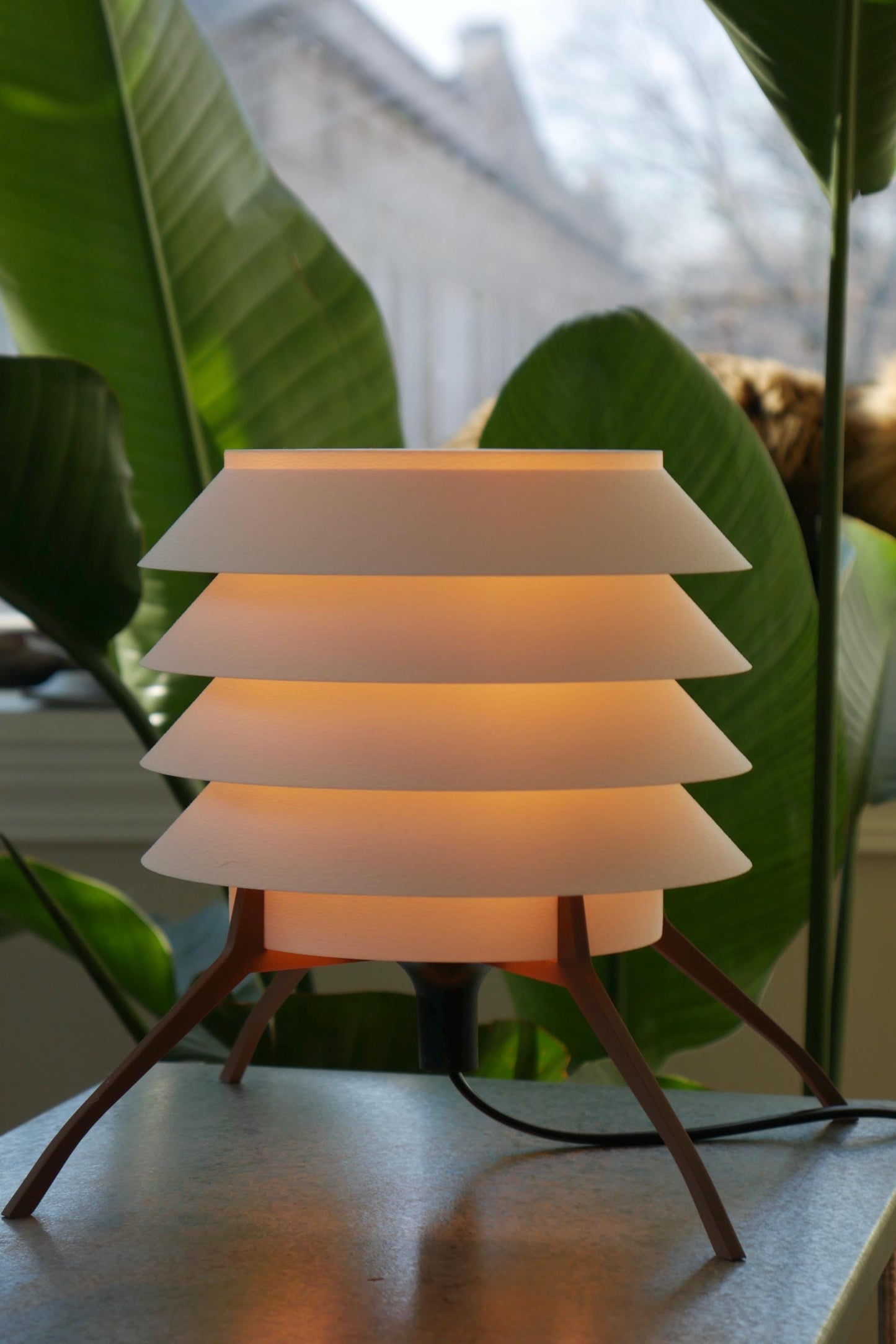 Small Ambient Ring Lamp • Modern Cylinder Light • Warm Decor • Minimalist Table Lamp [ARLO Mini]