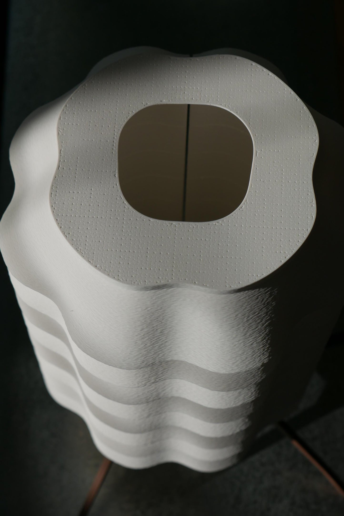 Sculptural Wavy Lamp • Modern Cylinder Light • Designer Table Lamp • Warm Lighting [ARLO.2 ]