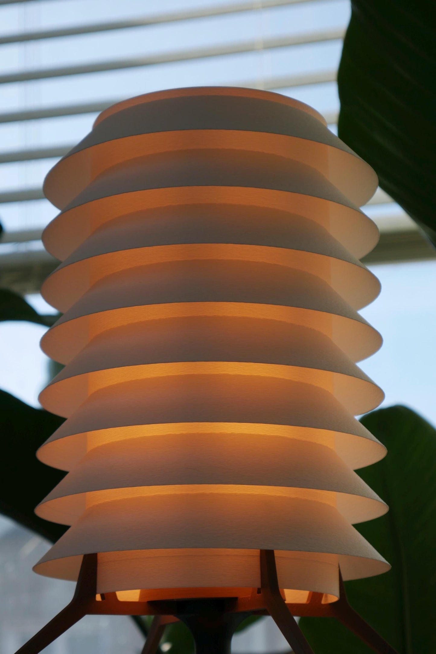 Modern Ambient Cylinder Lamp • Sculptural Rings • Warm Lighting • Minimalist Table Lamp [ARLO]