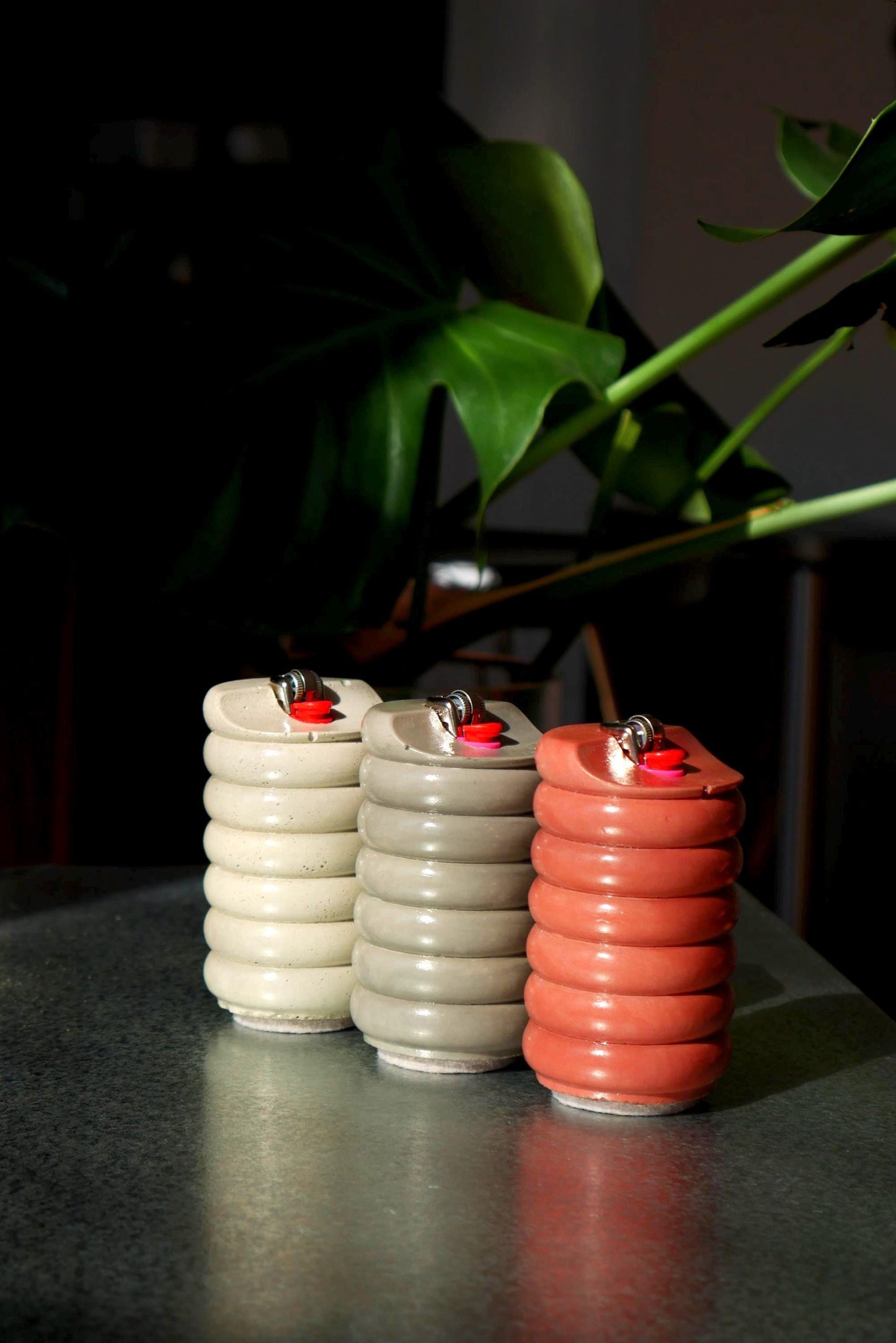 Sculptural Concrete Lighter Case - Handmade Modern Concrete Home Decor