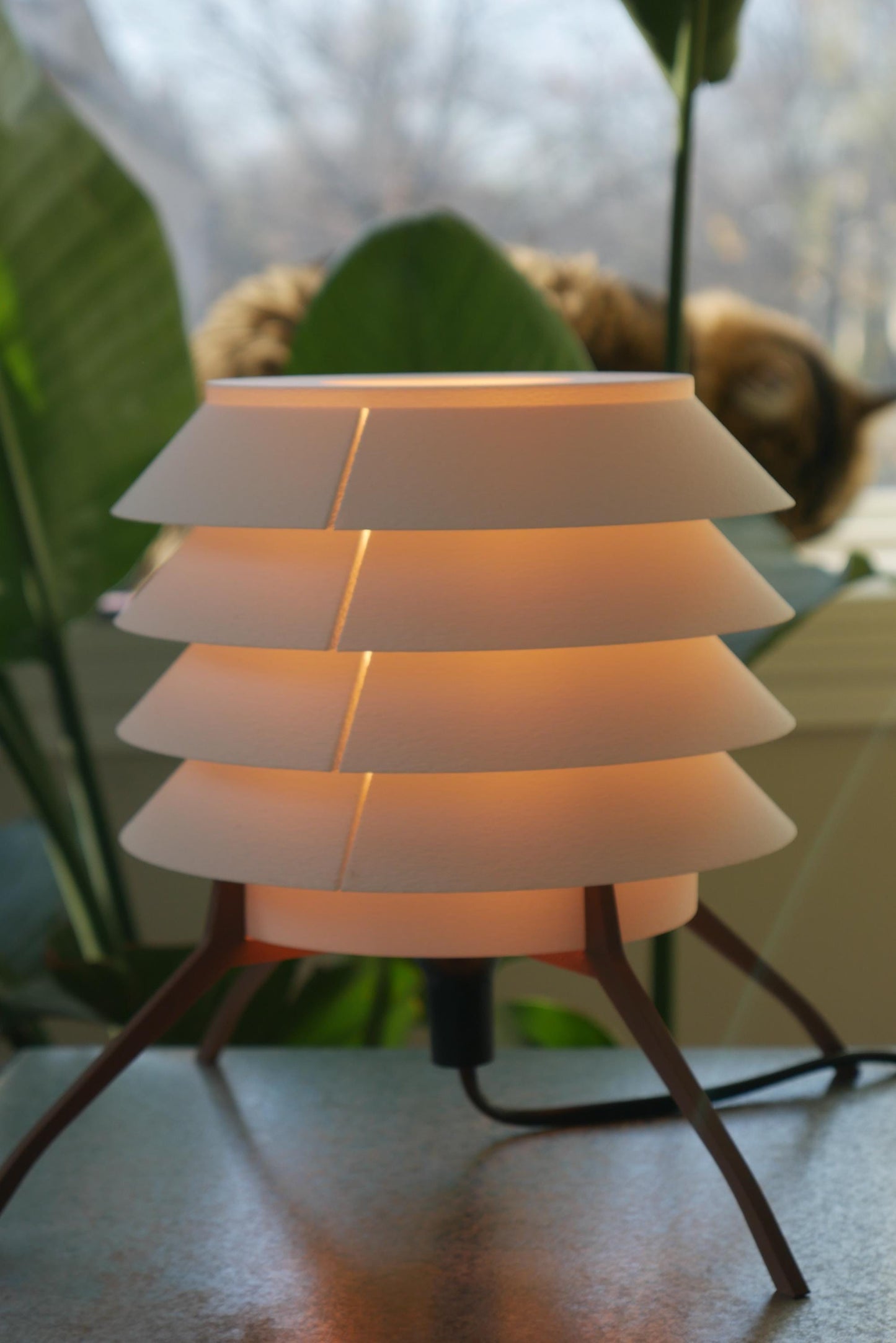 Small Ambient Ring Lamp • Modern Cylinder Light • Warm Decor • Minimalist Table Lamp [ARLO Mini]