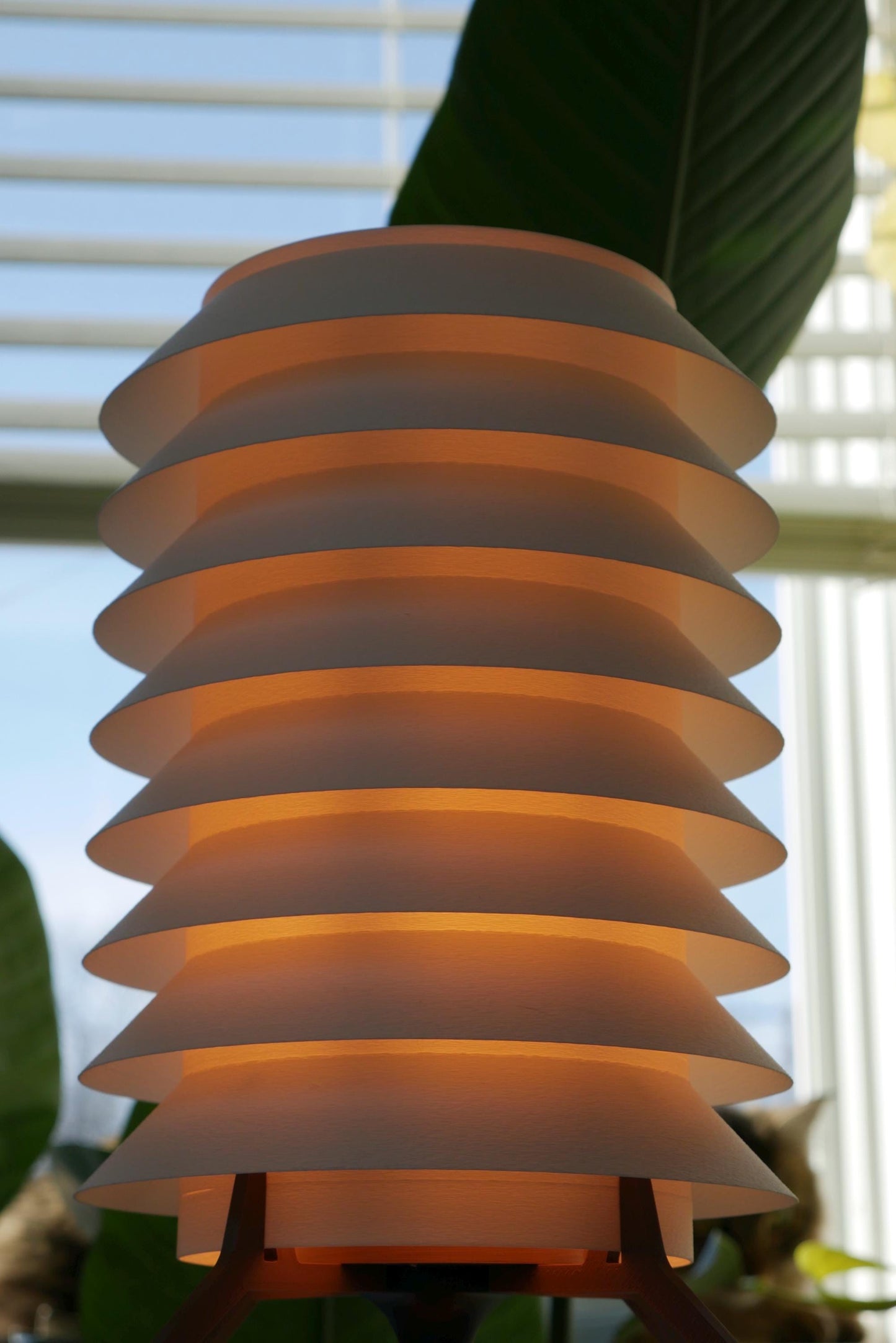 Modern Ambient Cylinder Lamp • Sculptural Rings • Warm Lighting • Minimalist Table Lamp [ARLO]