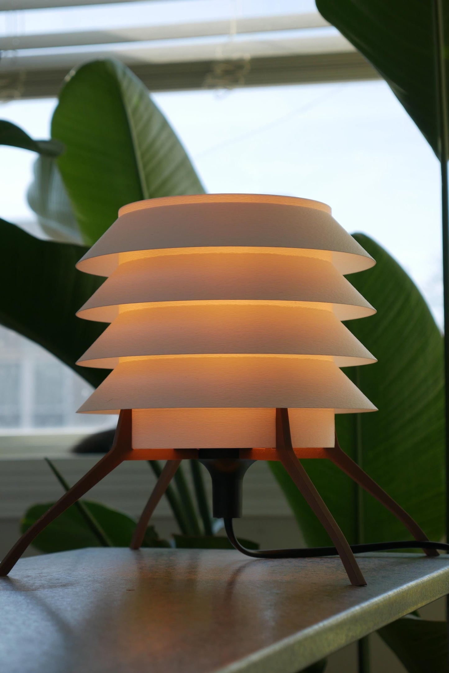 Small Ambient Ring Lamp • Modern Cylinder Light • Warm Decor • Minimalist Table Lamp [ARLO Mini]