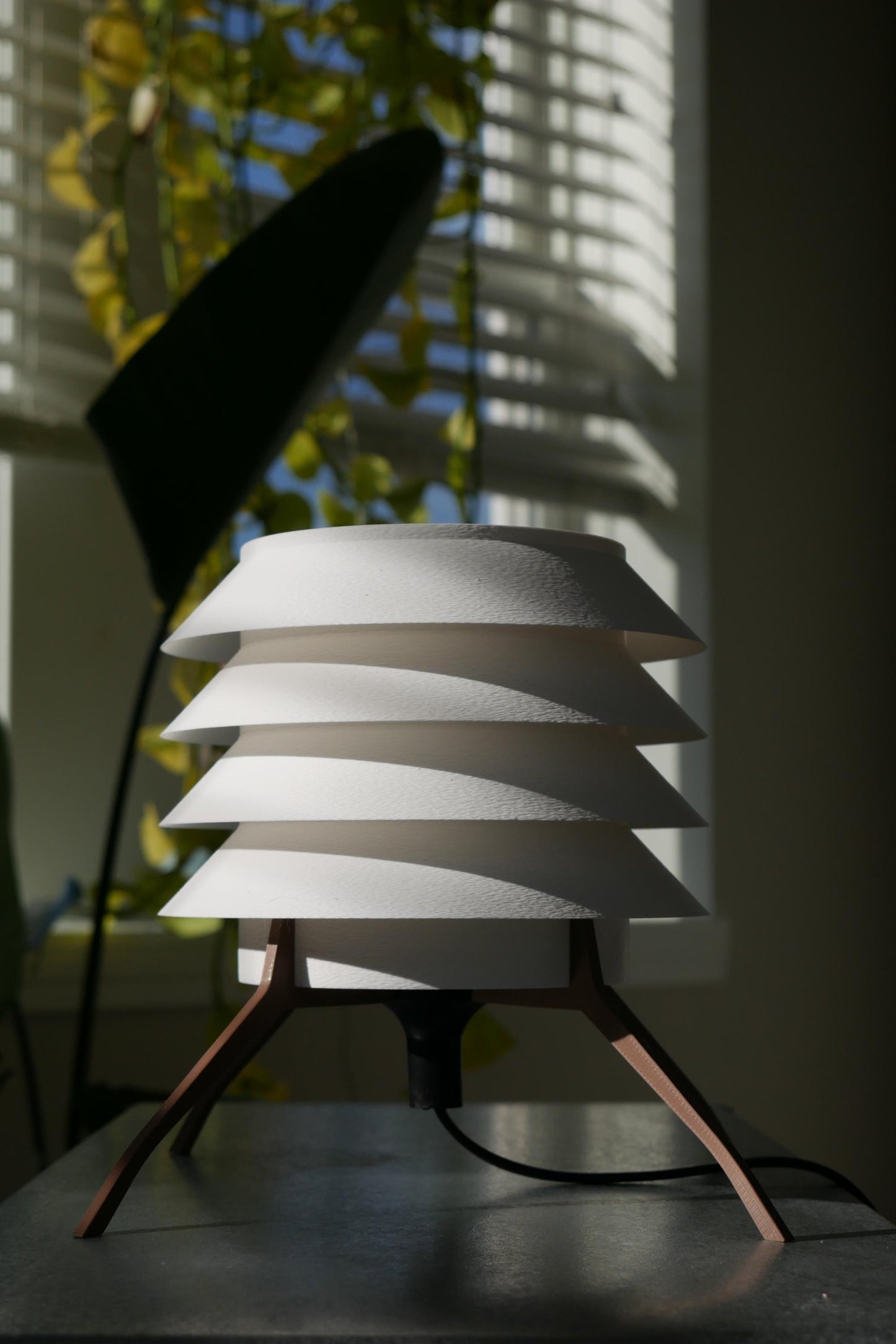 Small Ambient Ring Lamp • Modern Cylinder Light • Warm Decor • Minimalist Table Lamp [ARLO Mini]