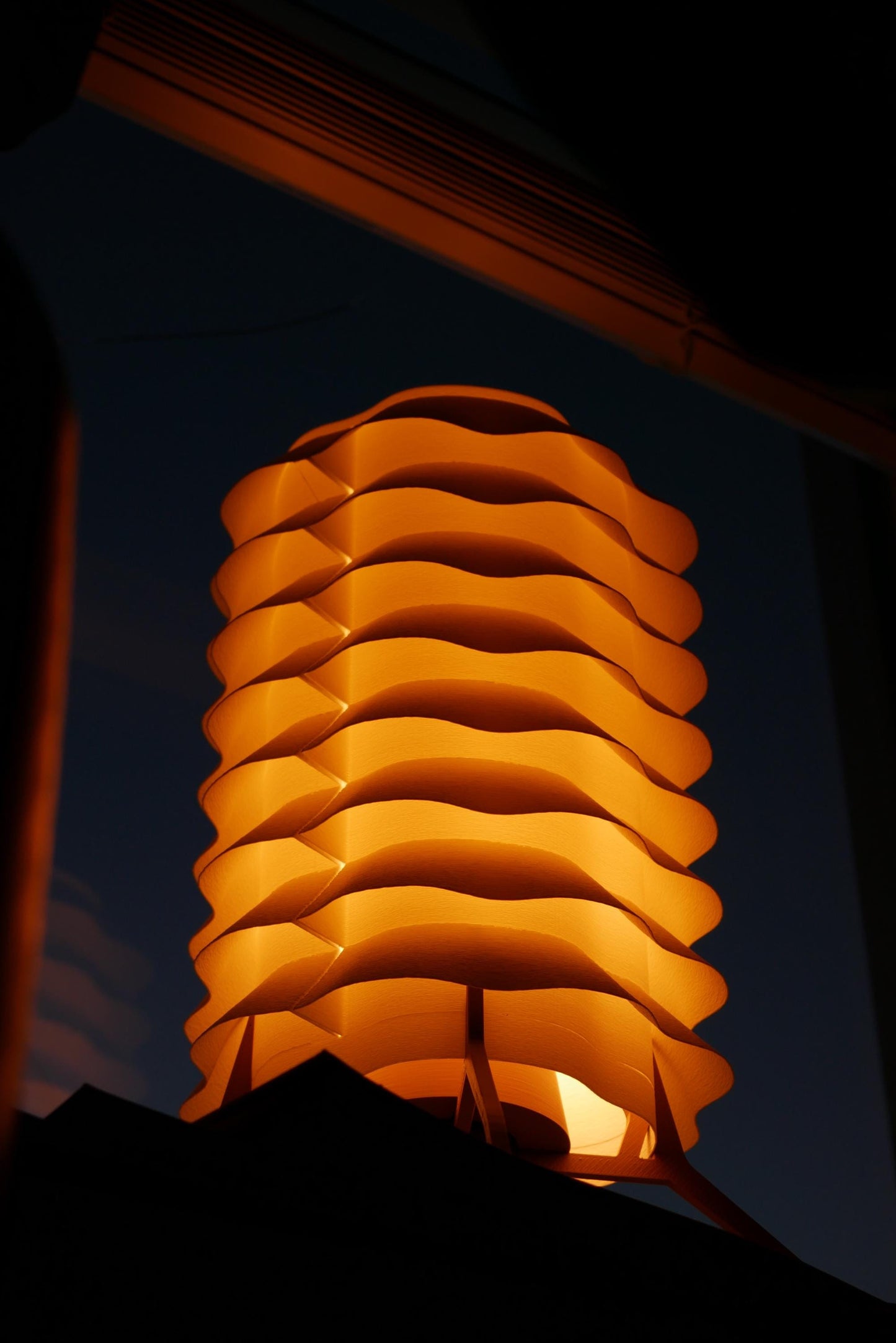 Sculptural Wavy Lamp • Modern Cylinder Light • Designer Table Lamp • Warm Lighting [ARLO.2 ]