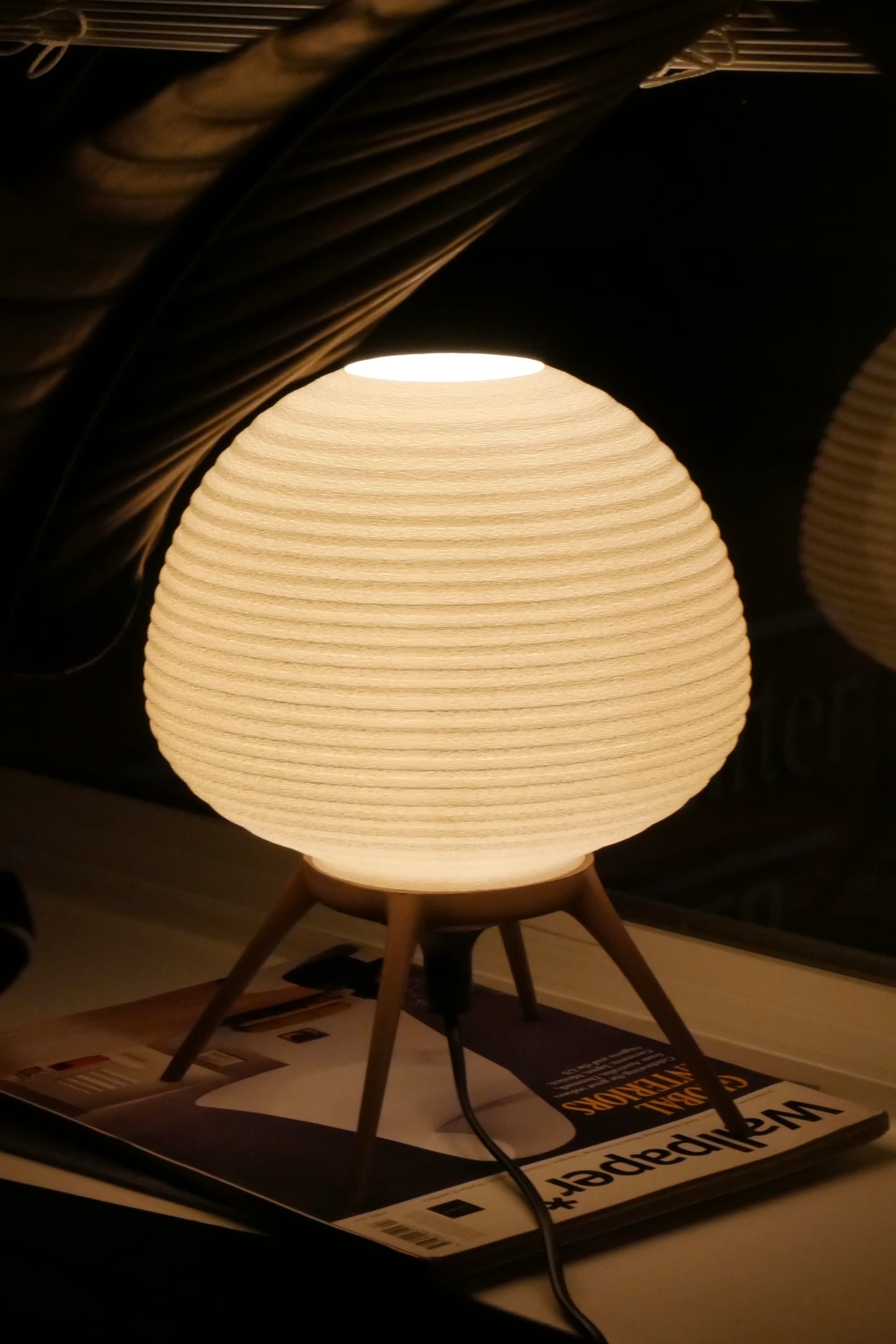 Ambient Table Lamp | Corrugated Shell Design | OMRA.2